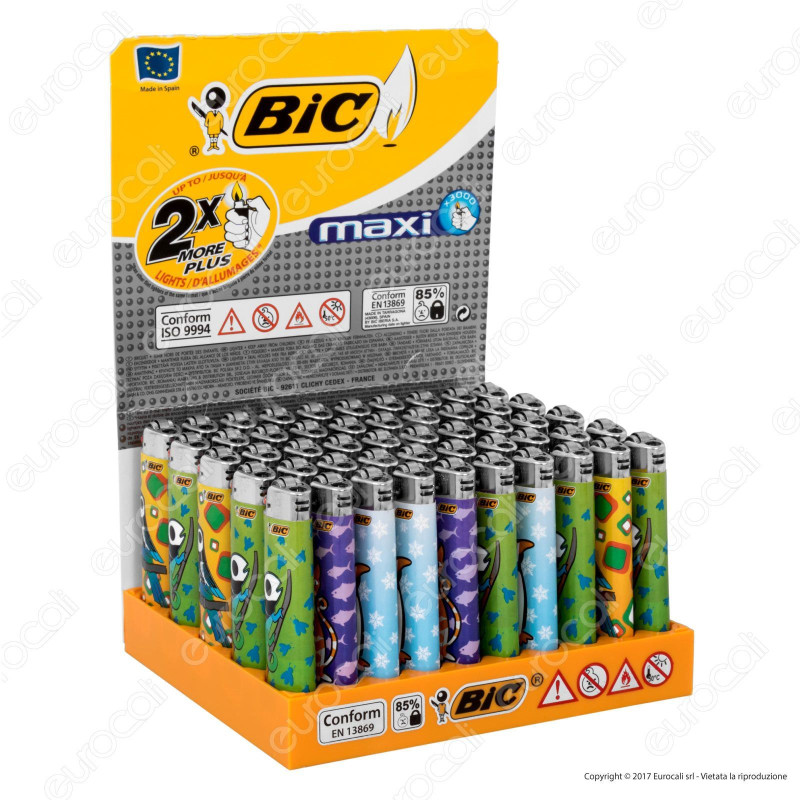 Bic Maxi J26 Grande Fantasia Skeleton - Box Da 50 Accendini