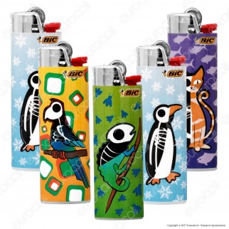Bic Maxi J26 Grande Fantasia Skeleton - 5 Accendini [TERMINATO]