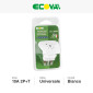 Immagine 2 - Ecova Adattatore Universale 1 Presa Multistandard con Spina 10A Colore Bianco - mod. 30090 [TERMINATO]