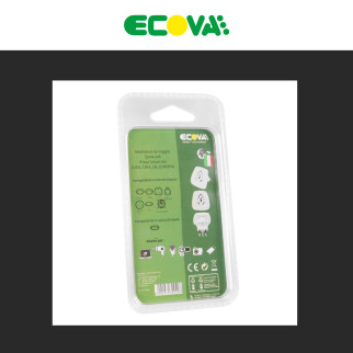Adattatore Universale Bianco Presa Multistandard Ecova