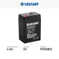 Immagine 2 - Velamp Batteria al Piombo 6V 4Ah Ricaricabile con Attacchi Faston - mod. 23722