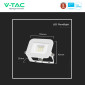 Immagine 9 - V-Tac Pro VT-44010 Faro LED 10W Faretto SMD IP65 Chip Samsung Colore Bianco - SKU 10011 / 10012 / 10013