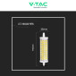 Immagine 8 - V-Tac VT-2118 Lampadina LED R7s 16W Tubolare L118 SMD - SKU 212834 / 212835 / 212836