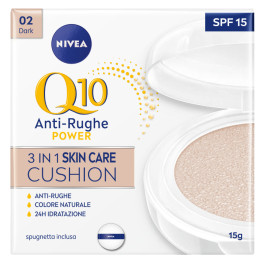 Fondotinta Nivea Q10 Power Antirughe Cushion 3in1 02 Dark