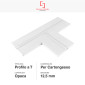 Immagine 2 - SD Soluzioni & Design Profilo a T in Alluminio Integrato nel Cartongesso per Strisce LED a Scomparsa - mod. SD290.T