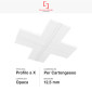 Immagine 2 - SD Soluzioni & Design Profilo a X in Alluminio Integrato nel Cartongesso per Strisce LED a Scomparsa - mod. SD290.X