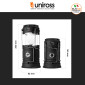 Immagine 4 - Uniross Lanterna Ricaricabile Torcia 200lm Ricaricabile con Pannello Solare IP44 con Funzione Power Bank - mod. ULSA05