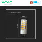 Immagine 8 - V-Tac PRO VT-234 Lampadina LED Bispina G4 Spotlight 3.2W Tubolare SMD Chip Samsung - SKU 21131 / 21132