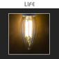 Immagine 7 - Life Lampadina LED E14 Filament 7W Candela C35 in Vetro Trasparente - mod. 39.920024C27 / 39.920024C30 / 39.920024N40