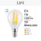 Immagine 5 - Life Lampadina LED E14 Filament 7W Minisfera P45 MiniGlobo in Vetro - mod. 39.920250C27 / 39.920250C30 / 39.920250N40