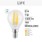 Immagine 5 - Life Lampadina LED E14 Filament 7W Minisfera P45 MiniGlobo in Vetro - mod. 39.920250C27 / 39.920250C30 / 39.920250N40