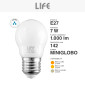 Immagine 5 - Life Lampadina LED E27 7W Minisfera G45 MiniGlobo Filament Vetro Milky - mod. 39.920251CM27 / 39.920251CM30 / 39.920251NM40
