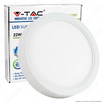 V-Tac VT-1422RD Pannello LED Rotondo 22W SMD5630 - SKU 4817 / 4816 /