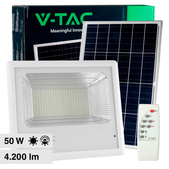 VT-300W Faro LED 50W IP65 Pannello Solare con Telecomando V-Tac