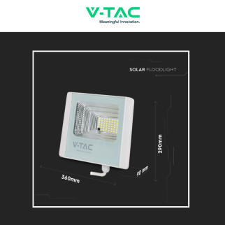 VT-200W Faro LED 40W IP65 Pannello Solare con Telecomando V-Tac