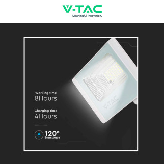 VT-200W Faro LED 40W IP65 Pannello Solare con Telecomando V-Tac