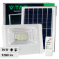 Immagine 1 - V-Tac VT-40W Faro LED Faretto 16W IP65 Bianco con Pannello Solare Sensore Crepuscolare e Telecomando - SKU 10406 / 10407