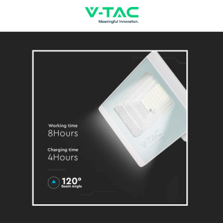 VT-40W Faro LED 16W IP65 Pannello Solare con Telecomando V-Tac