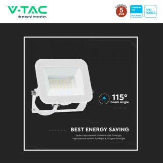 V-Tac Pro VT-44030 Faro LED 30W SMD IP65 bianco