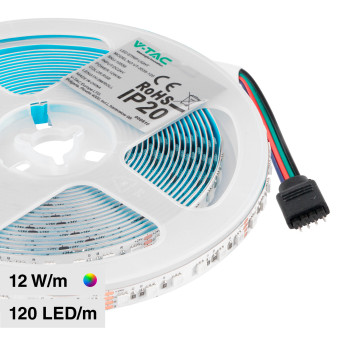 V-Tac VT-3535-120 Striscia LED Flessibile 60W SMD3535 RGB 120 LED/metro 24V -...