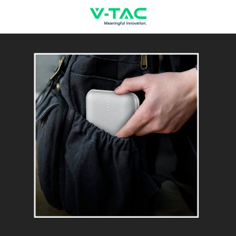 V-TAC Power bank V-tac 10000mAh caricatore wireless solare nero VT-11111 -  7835