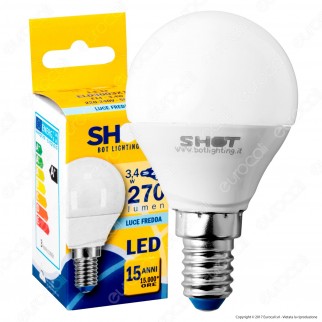 Bot Lighting Shot Lampadina LED E14 3,4W MiniGlobo P45 - mod.