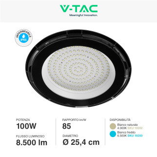 Lampada Industriale LED SMD 100W UFO High Bay V-Tac VT-90101