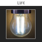 Immagine 7 - Life Lampadina LED E27 7W Minisfera G45 MiniGlobo Filament Vetro Trasparente - mod. 39.920251C27 / 39.920251C30 / 39.920251N40