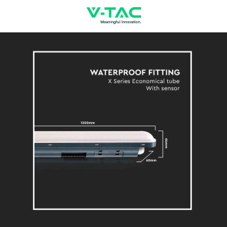 VT-1253S Tubo Plafoniera LED SMD 36W IP65 120cm V-Tac