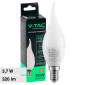 Immagine 1 - V-Tac VT-1818TP Lampadina LED SMD E14 3,7W Candela Fiamma C37 - SKU 214164