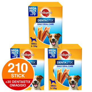 210 Pedigree Dentastix Small e 30 Dentastix Medium in OMAGGIO