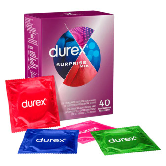 Durex Surprise Mix Preservativi Misti - Confezione da 40 Profilattici