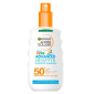 Garnier Ambre Solaire Kids Advanced Sensitive SPF 50+ Spray Ipoallergenico Protezione Molto Alta Bimbi - Flacone da 200ml
