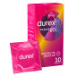 Preservativi Durex Pleasure Max con Forma Easy On e Rilievi Stimolanti - Confezione da 10 Profilattici