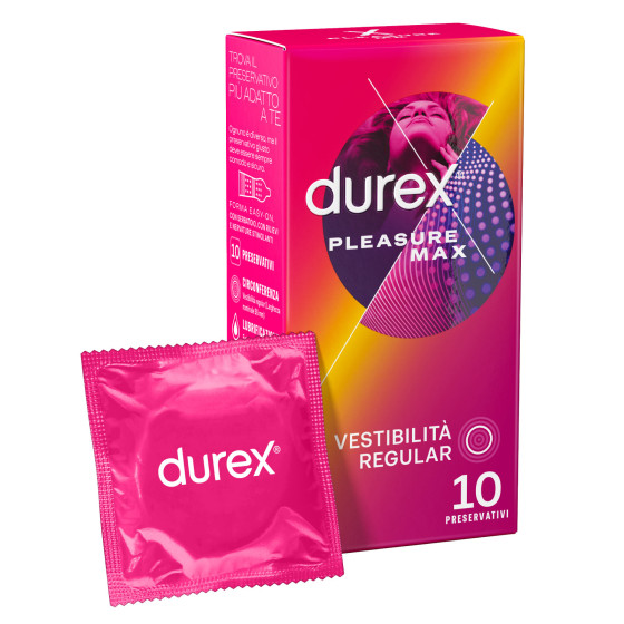 Preservativi Durex Pleasure Max con Rilievi Stimolanti 10pz Preservativi Durex Pleasure Max con Rilievi Stimolanti 10pz