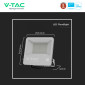 Immagine 8 - V-Tac Pro VT-44101 Faro LED 100W Faretto SMD IP65 Chip Samsung Colore Nero - SKU 8846 / 8847
