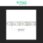Immagine 6 - V-Tac VT-2835 Striscia LED Flessibile 6W SMD 60 LED/m IP67 Pannello Solare e Telecomando - Bobina da 5m - SKU 23044 / 23045