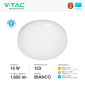 Immagine 5 - V-Tac VT-8033RD Plafoniera LED Rotonda 15W SMD Chip Samsung IP44 Colore Bianco - SKU 2113889 / 2155669 / 2113899