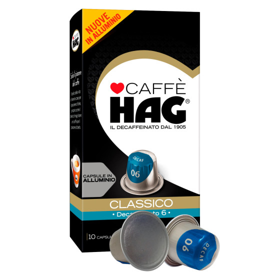 Caffè Decaffeinato Classico 10 Caps Compatibili Nespresso Hag Caffè Decaffeinato Classico 10 Caps Compatibili Nespresso Hag