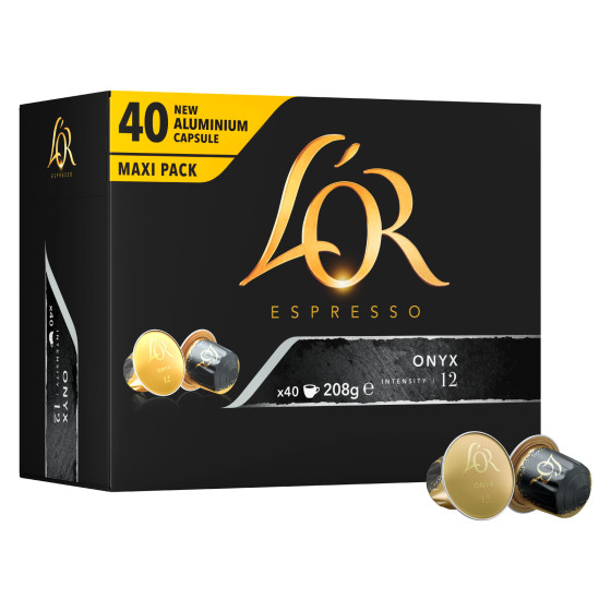 40 Caps Caffè Espresso Onyx L'Or Compatibili Nespresso Int.12 40 Caps Caffè Espresso Onyx L'Or Compatibili Nespresso Int.12