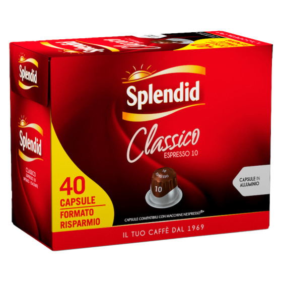 40 Capsule Caffè Espresso Classico Alluminio Int 10 Splendid 40 Capsule Caffè Espresso Classico Alluminio Int 10 Splendid