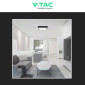 Immagine 5 - V-Tac VT-8618S Plafoniera LED Quadrata 18W SMD IP44 con Sensore di Movimento e Crepuscolare Colore Nero - SKU 7672 [TERMINATO]