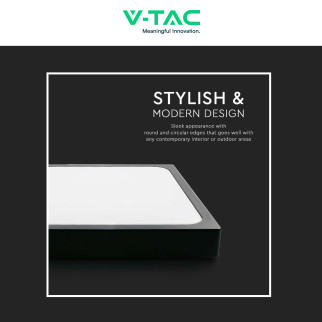 VT-8618S Plafoniera LED Quadrata 18W SMDV-Tac IP44 Sensore