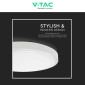 Immagine 10 - V-Tac VT-8618S Plafoniera LED Rotonda 18W SMD IP44 Sensore di Movimento e Crepuscolare Colore Bianco - SKU 7659 / 7660 / 7661
