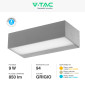 Immagine 5 - V-Tac VT-8056 Lampada LED da Muro 9W IP65 con Doppio LED SMD Applique Colore Grigio - SKU 218239 / 218240 / 218241