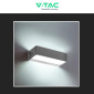 Immagine 8 - V-Tac VT-8056 Lampada LED da Muro 9W IP65 con Doppio LED SMD Applique Colore Grigio - SKU 218239 / 218240 / 218241