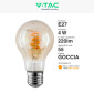 Immagine 3 - V-Tac VT-2154 Lampadina LED E27 4W Goccia A60 Filament Vetro Ambrato - SKU 217335
