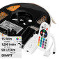 V-Tac Smart VT-5050 Kit Striscia LED Flessibile 75W RGB+W 12V IP65 Alimentatore Controller Telecomando - Bobina da 5m - SKU 2910