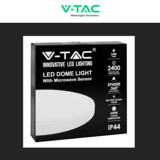 VT-8624S Plafoniera LED Rotonda 24W SMD IP44 Bianca V-Tac