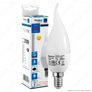 Kanlux IDO Lampadina LED E14 6,5W Candela Fiamma - mod.23490 / 23491